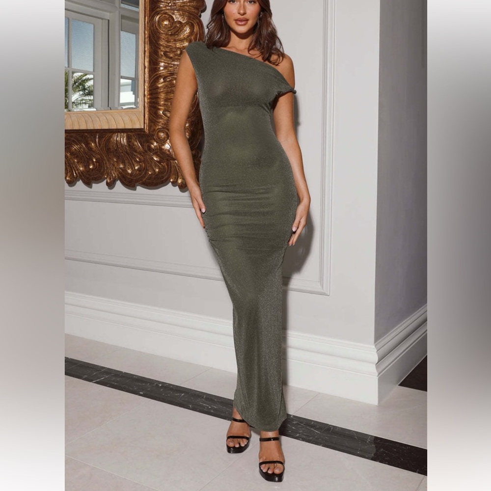 RUNAWAY Chyna Midi Dress Green